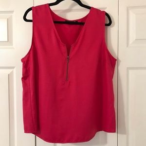 Bright pink sleeveless top